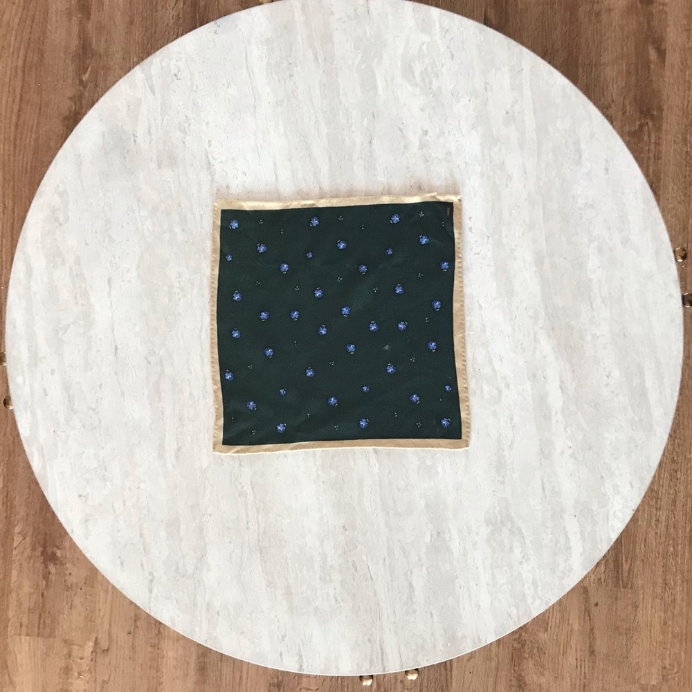 Atelier Green Cotton Pocket Square